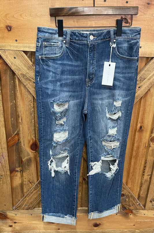 Medium Wash Boyfriend High Rise