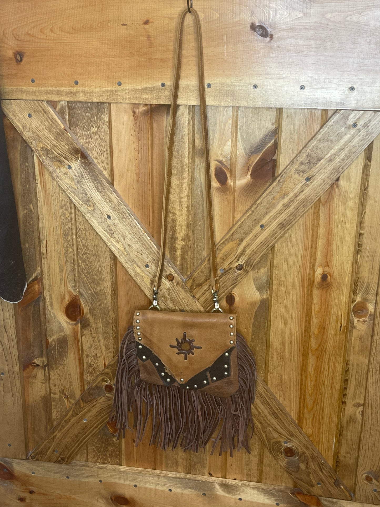 American darling studded fringe purse