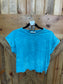 Turquoise Acid Washed Tee