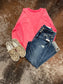 Fuschia Acid Wash Fleece Pullover