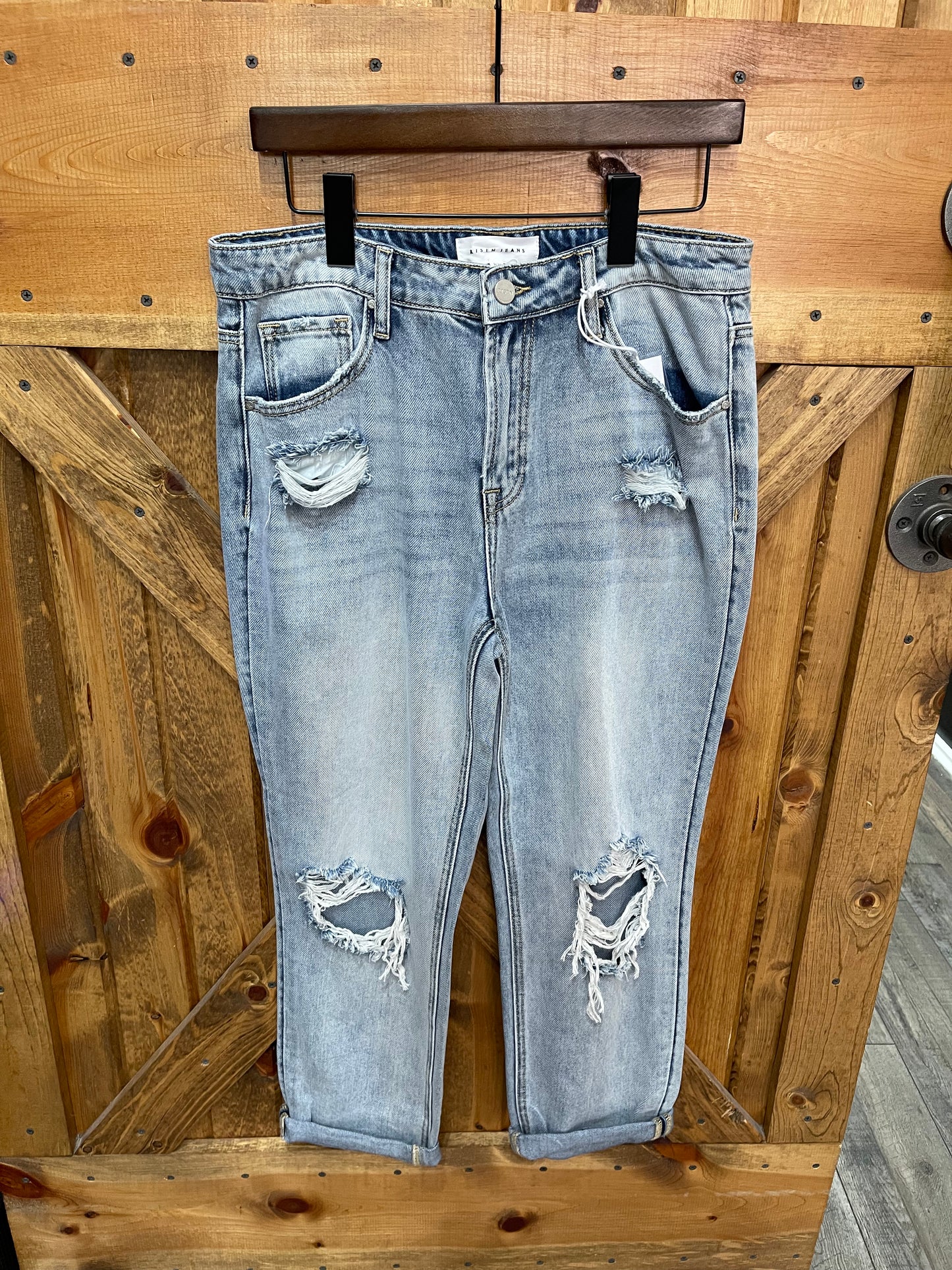 Risen Distressed Boyfriend Jeans