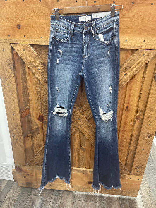 Petra Distressed Medium Wash Flare