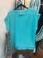 Gauze Folded Sleeve Top (Mint)