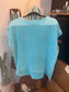 Woven Acid Wash Tee (Mint Sky)
