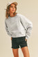 Blank Short Cropped Long Sleeve Sweatshirt: Black / S