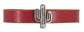 Cactus Leather Bracelet: Red