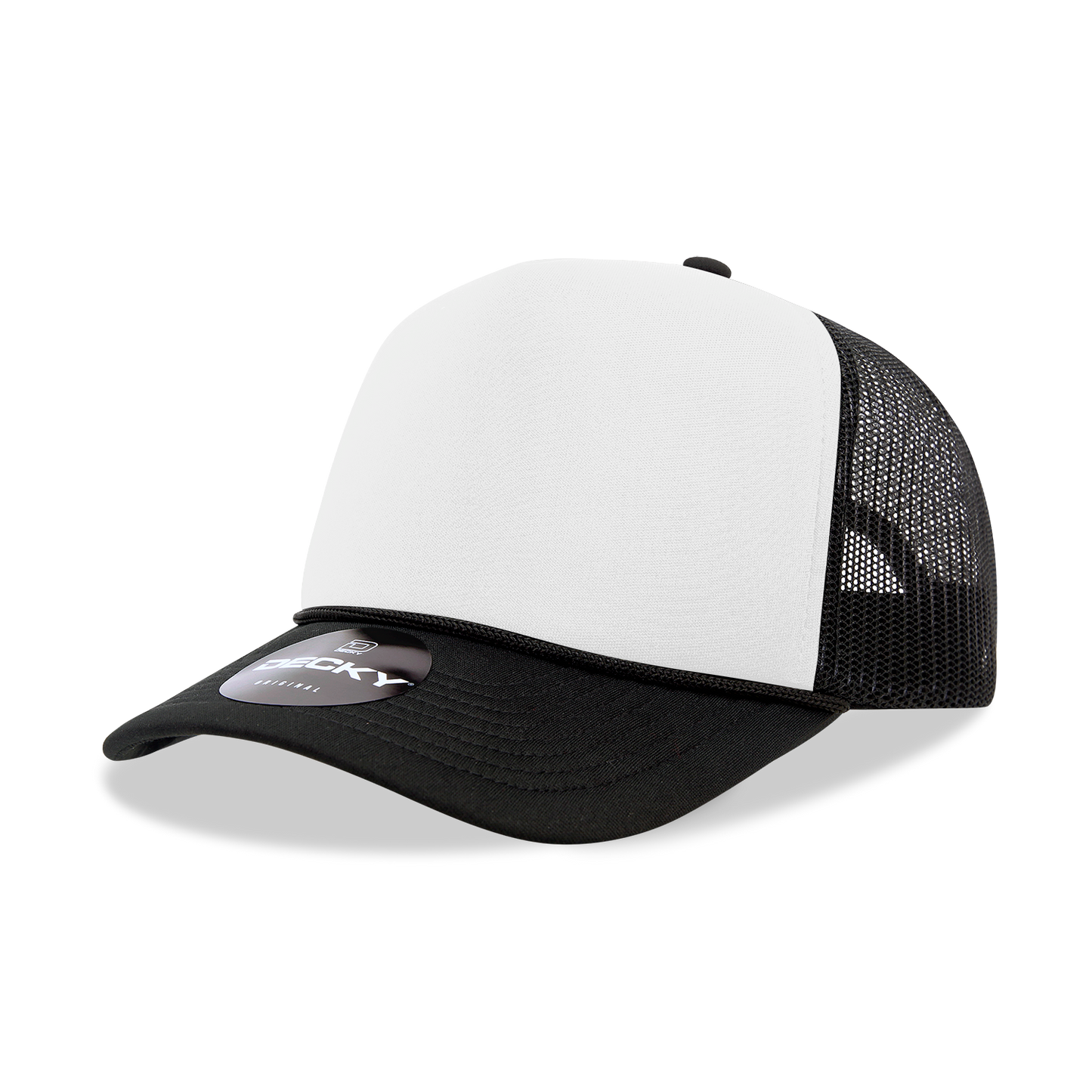 Decky 6025 - Mid Profile, 5 Panel Foam Trucker Hat - 6025: Orange
