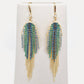 Sparkling Colored Rhinestone Tassel Dangle Earrings
