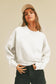 Blank Short Cropped Long Sleeve Sweatshirt: Black / S