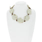 Western Theme Irregular Large Semi Stone Necklace: White