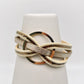Magnetic Buckle Ring Charm Leather Bangle Bracelet - BJ/LB: Beige