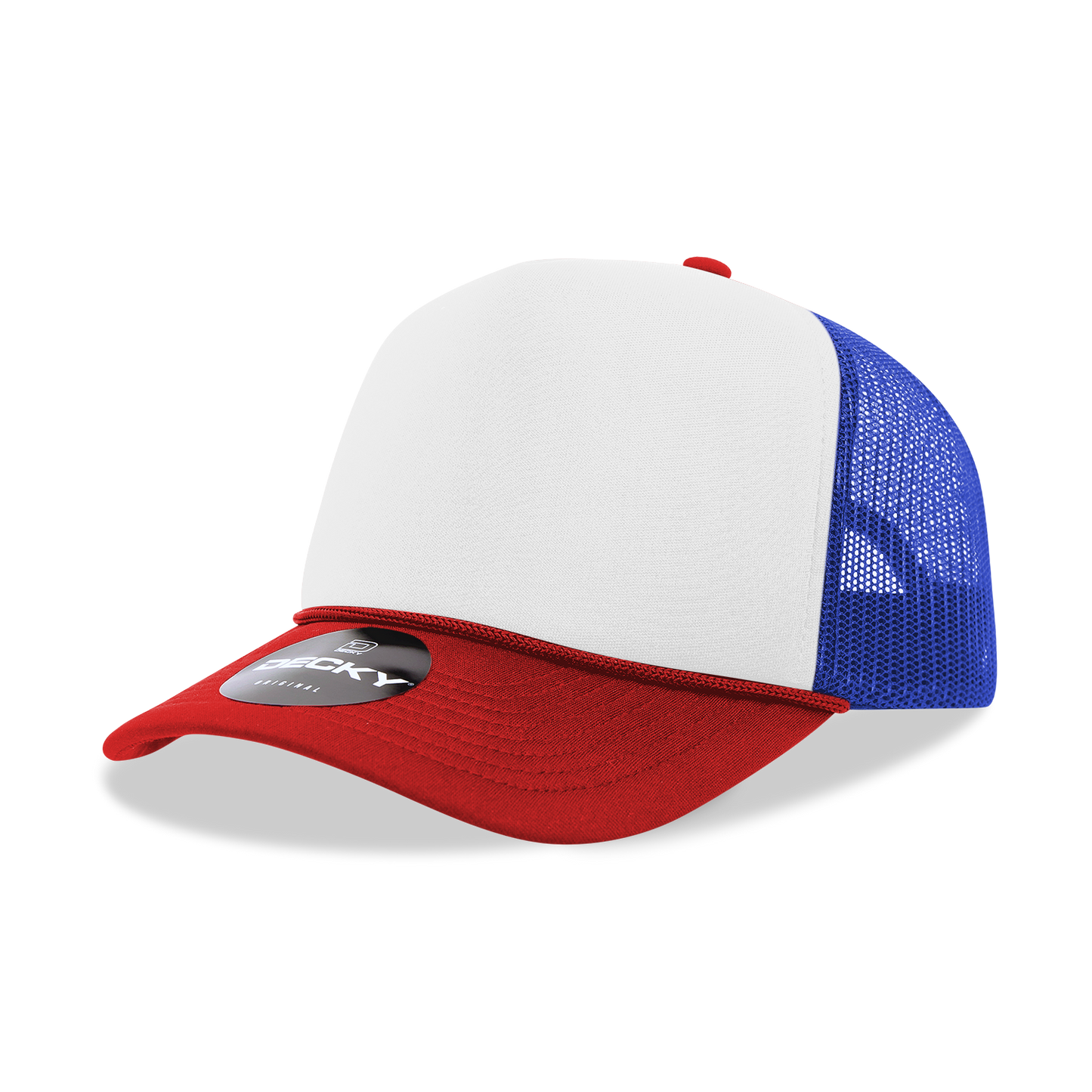 Decky 6025 - Mid Profile, 5 Panel Foam Trucker Hat - 6025: Orange