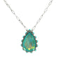 Western Teardrop Cut Gemstone Turquoise Necklace: Crystal