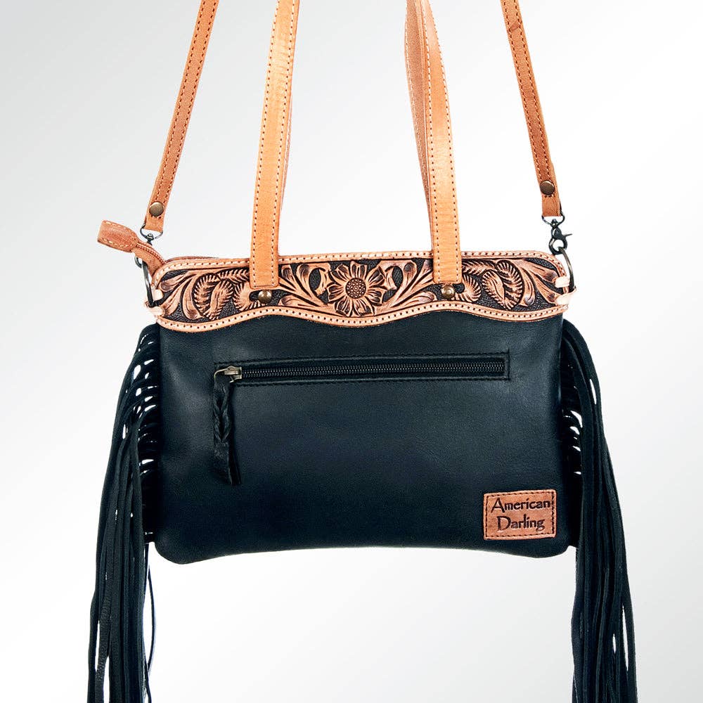 Cowhide Leather Western Crossbody Bag: ADBGS124BRW