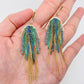 Sparkling Colored Rhinestone Tassel Dangle Earrings