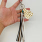 Western Style Geometric Cowhide Keychain: 1