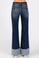 P1313F-DK MID RISE COMFORT RELAXED FLARE W/ CUFFED HEM: 5/26