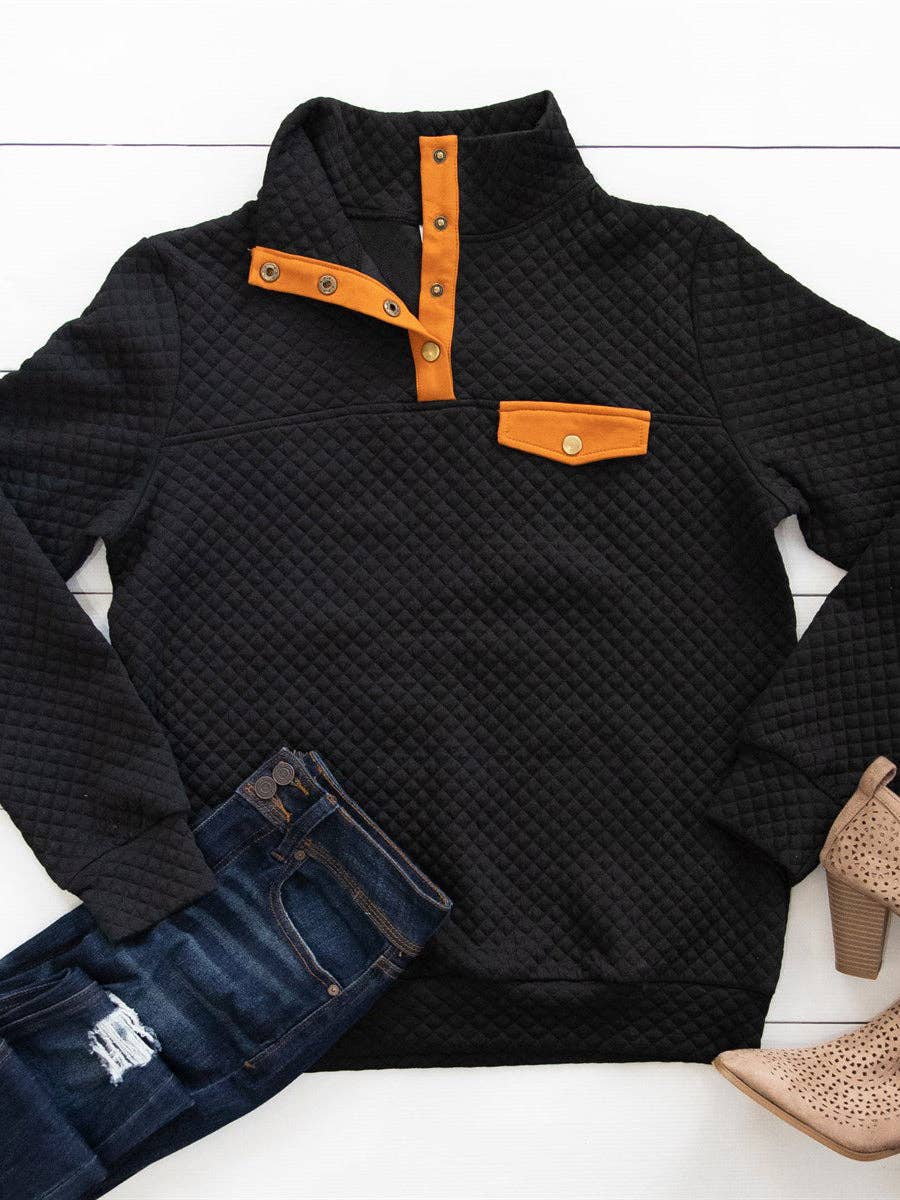 Kennedy Quilted Pullover: X-Large / Olive