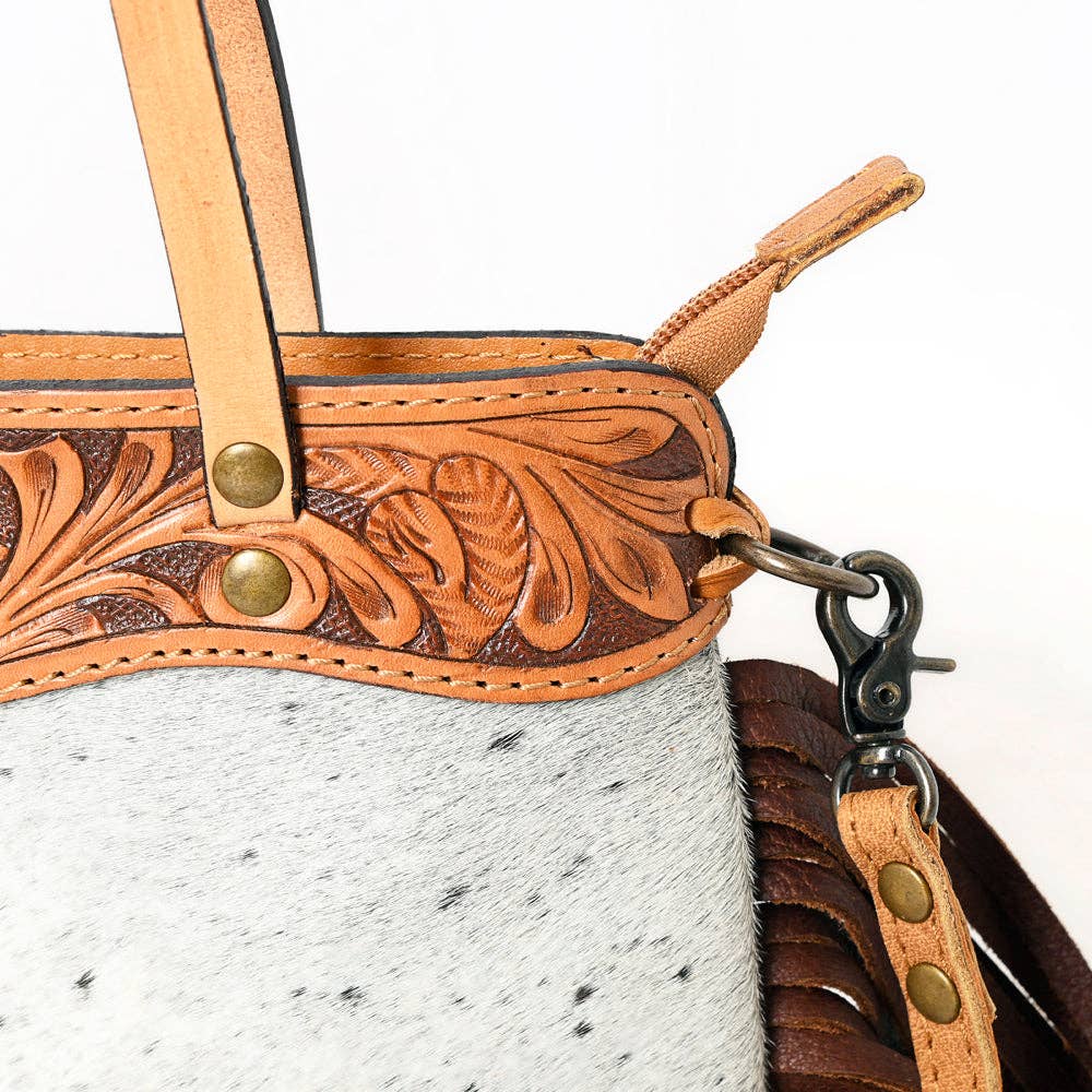 Cowhide Leather Western Crossbody Bag: ADBGS124BRW