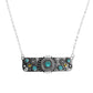 Western Concho Bar Rhinestone Turquoise Necklace