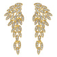 Wing Shaped Long Drop Crystal Cluster Earrings : Iridescent