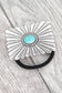 Western Turquoise Rectangular Concho Hair Tie