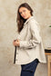 Faux Leather Oversized Casual Shacket Jacket