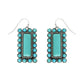 Western Vertical Turquoise Bar Earrings : Iridescent