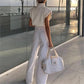 Turtleneck knit vest short sweater vest: White