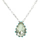 Western Teardrop Cut Gemstone Turquoise Necklace: Crystal