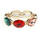 Oval Rhinestone Crystal Stretch Evening Bangle Bracelet: Gold Iridescent