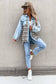 WOMEN DENIM PATCHWORK PLAID JACKET_CWJJ0050: LIGHTBLUE / (M) 1