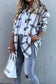 WOMEN PLAID PATTERN OVERSIZED BUTTONED SHACKET_CWTSTL0369: White / (M) 1