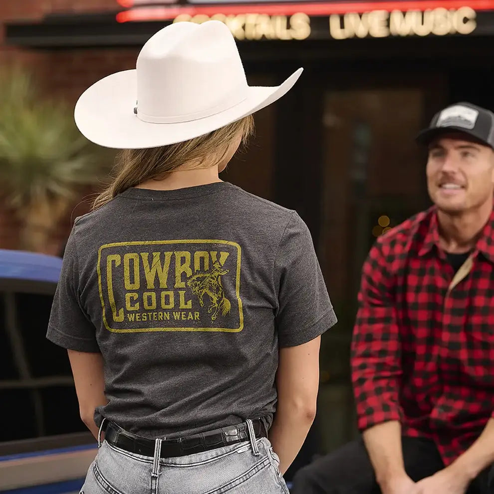 Roughrider Western Graphic Tee: Dark Grey Heather / L