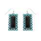 Western Vertical Turquoise Bar Earrings : Iridescent