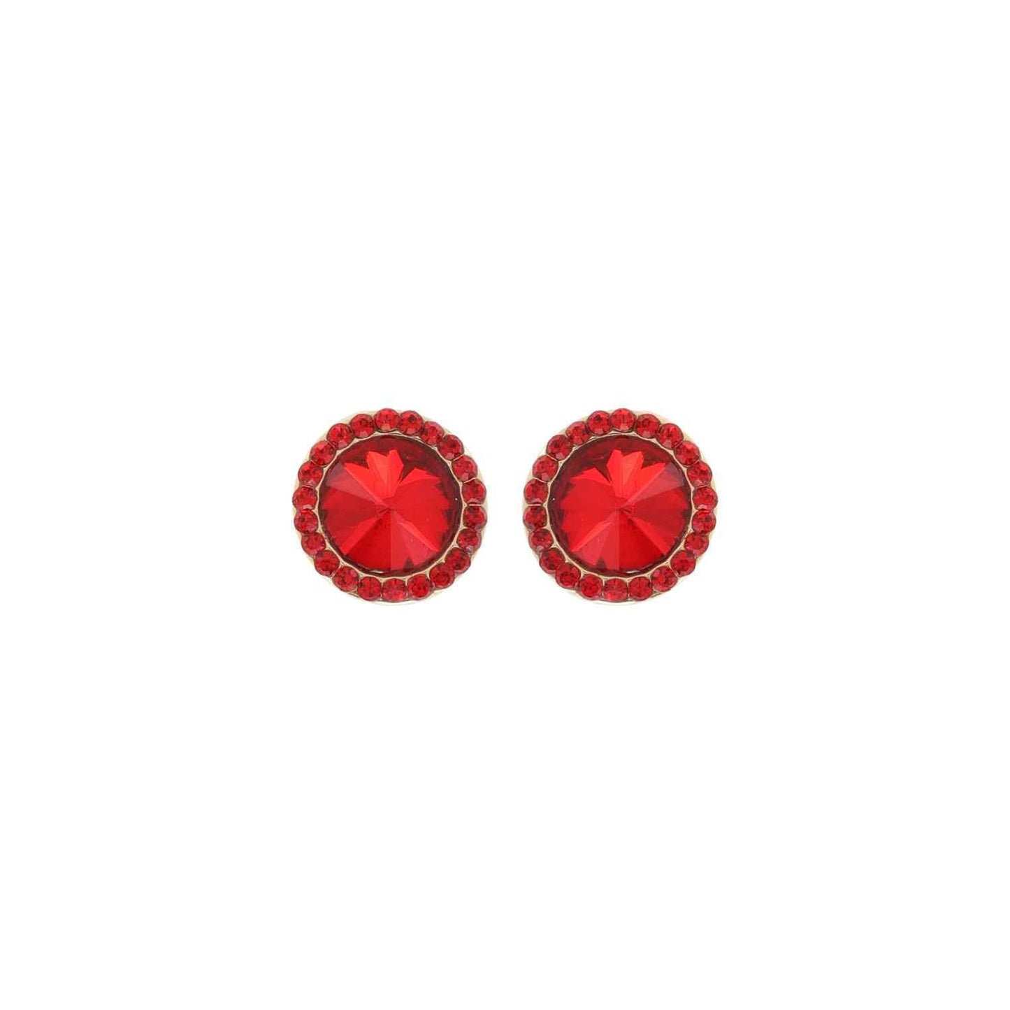 Vintage Style Crystal Halo Stud Earrings : Iridescent