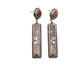 WESTERN BAR ENGRAVED DANGLE EARRINGS: Silver