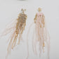 Pink Feather Rhinestone Tassel Earrings: 4# Pink Feather