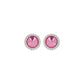 Vintage Style Crystal Halo Stud Earrings : Iridescent