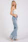 P1370F-LA HIGH RISE SUPER STRETCH WIDE FLARE W/ CUFFED HEM: 13/30