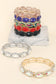 Crystal Gemstone Petal Cut Cluster Bracelet: Gold Iridescent