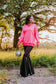 MK371 Cactus Line Embroidery Light Weight Sweatshirt Pink: Pink / L