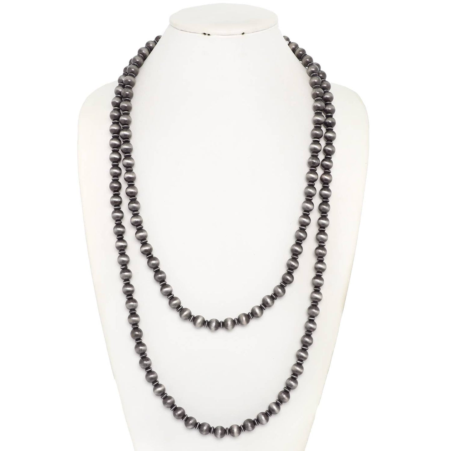 Western Metallic Bead Wrap Necklace : Copper