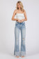 P1370F-LA HIGH RISE SUPER STRETCH WIDE FLARE W/ CUFFED HEM: 3/25