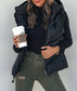 Hooded Puffer Double Slip Pocket Waistcoat: Camel