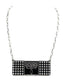 Western Boot Stitch Metal Plate Necklace