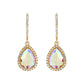 Rhinestone Teardrop Crystal Drop Dangle Earrings: Iridescent