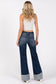 P1313F-DK MID RISE COMFORT RELAXED FLARE W/ CUFFED HEM: 13/30