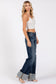P1313F-DK MID RISE COMFORT RELAXED FLARE W/ CUFFED HEM: 7/27