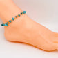 Turquoise Irregular Gravel Anklet